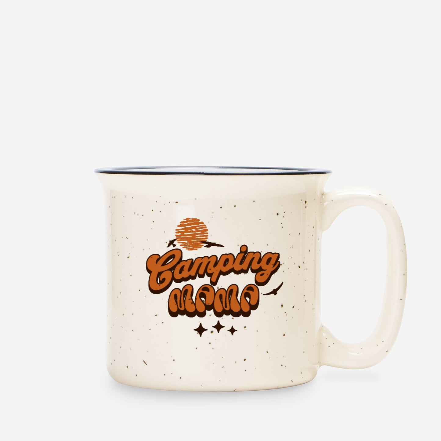 Ceramic Camp Mug Speckled Cream 13oz