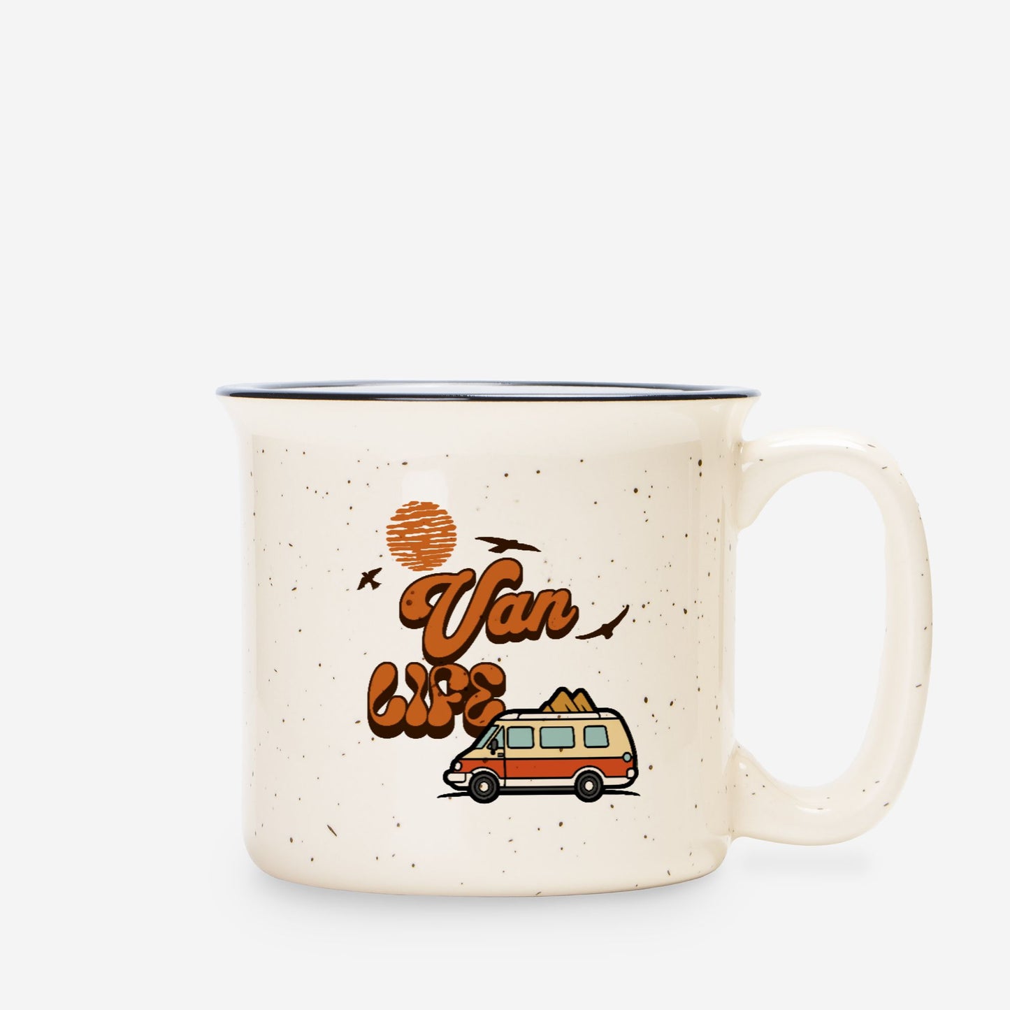 Ceramic Camp Mug Speckled Cream 13oz